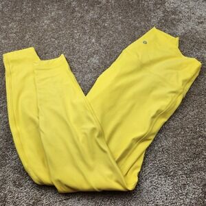 Lululemon Align High-Rise Pant 25" Yellow Nulu Yoga Leggings Size 10 LW5ECIS